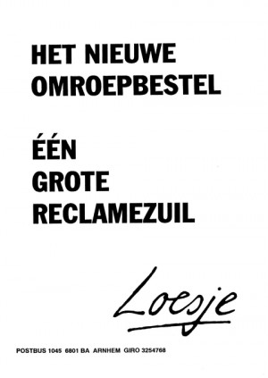 Het nieuwe omroepbestel een grote reclamezuil