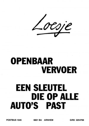 Openbaar vervoer een sleutel die op alle auto’s past