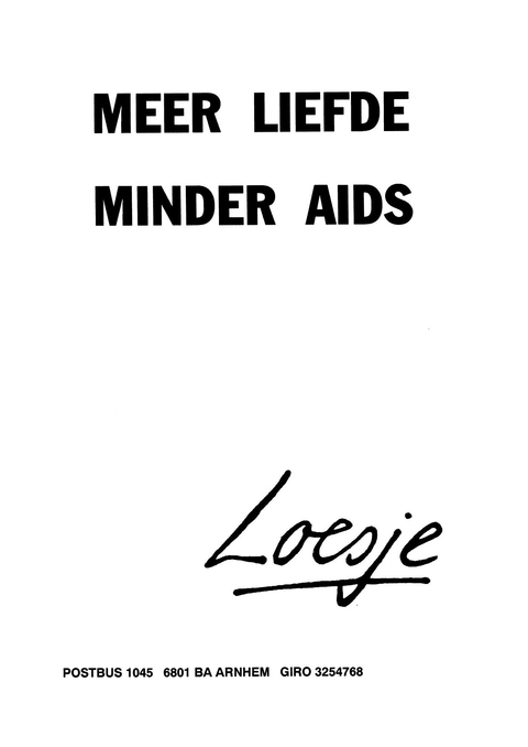 Meer liefde minder aids