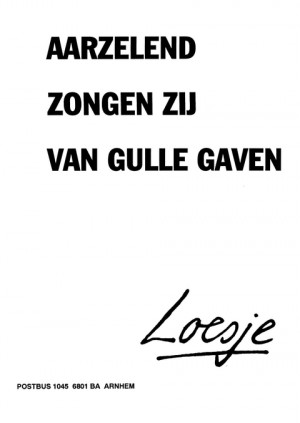 Aarzelend zongen zij van gulle gaven