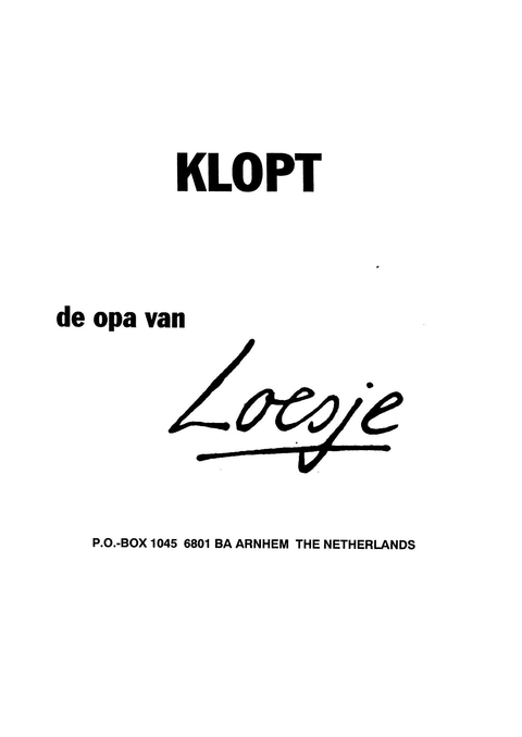 Klopt de opa van