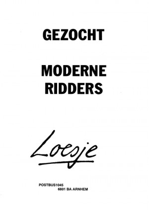 Gezocht moderne ridders