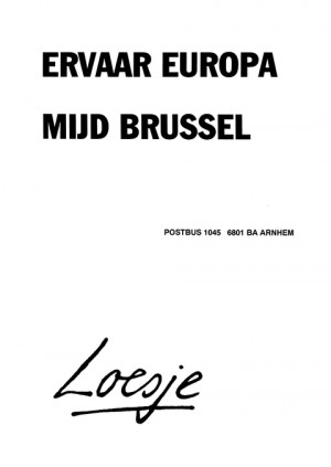 Ervaar Europa mijd Brussel