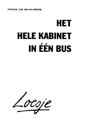 Het hele kabinet in een bus