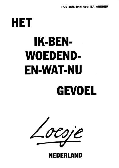 Het ik-ben-woedend-en-wat-nu gevoel Loesje Nederland