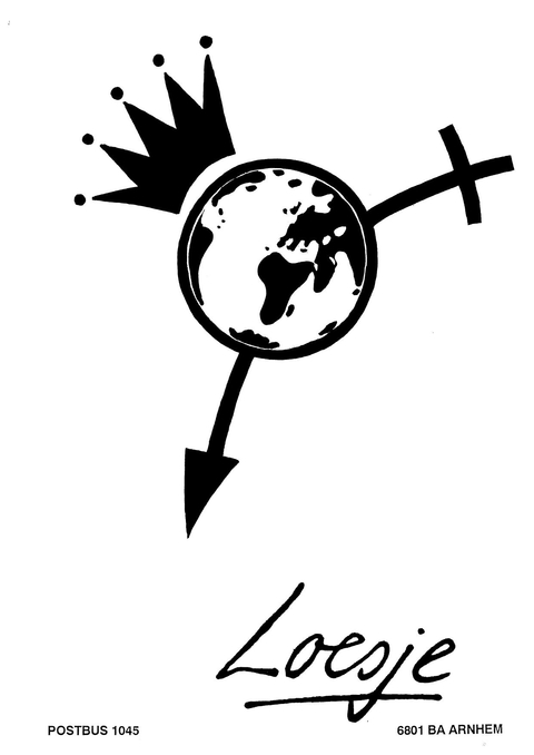 (tekening wereldbol met kroontje en tekens mannelijk en vrouwelijk)