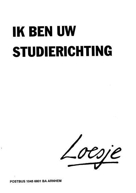 Ik ben uw studierichting