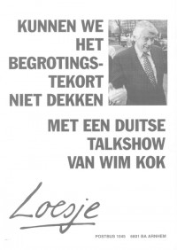 Kunnen we het begrotingstekort niet dekken met een duitse talkshow van Wim Kok