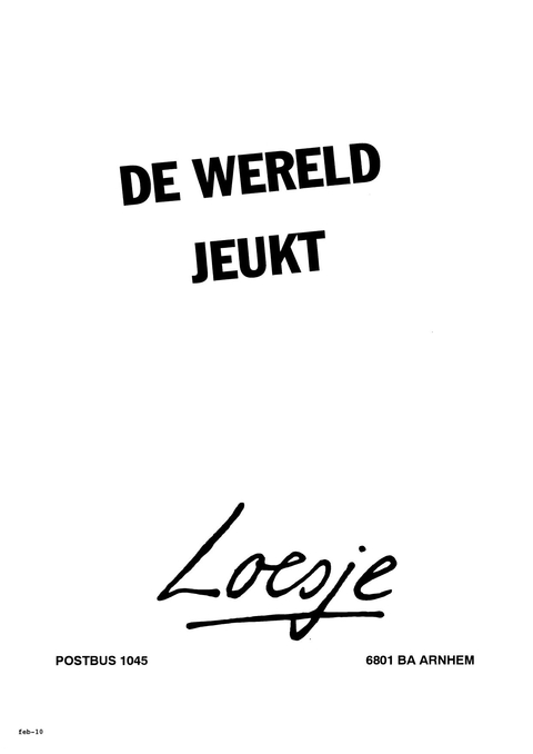 De wereld jeukt