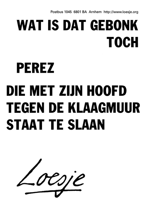 Wat is dat gebonk toch Perez die met zijn hoofd tegen de klaagmuur staat te slaan