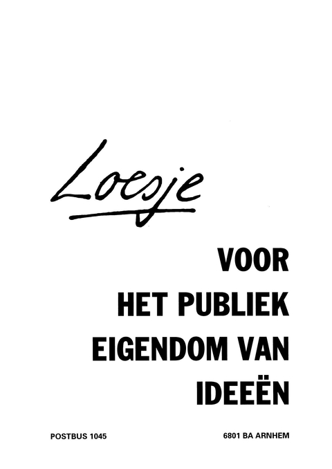 Loesje voor het publiek eigendom van ideeen