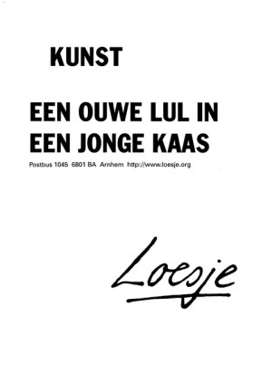 Kunst een ouwe lul in een jonge kaas