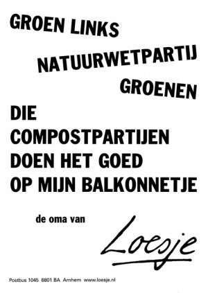 groen links natuurwetpartij groenen die compostpartijen doen het goed op mijn balkonnetje de oma van