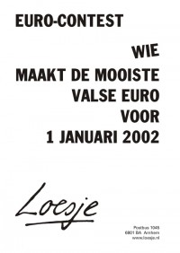 Euro-contest wie maakt de mooiste valse euro voor 1 januari 2000