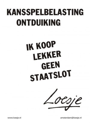 Kansspelbelasting ontduiking, ik koop lekker geen staatslot