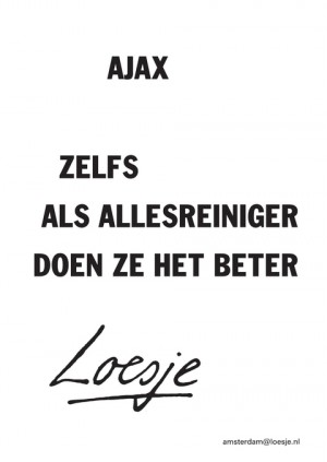 Ajax zelfs als allesreiniger doen we het beter