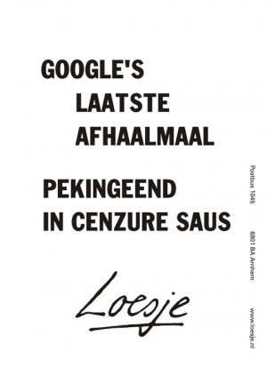 google’s laatste afhaalmaal pekingeend in cenzure saus