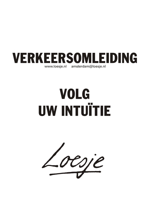 Verkeersomleiding volg uw intuitie