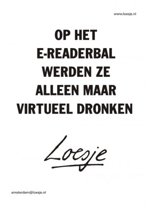 Op het e-readerbal werden ze alleen maar virtueel dronken
