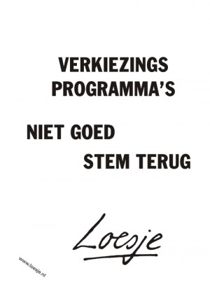 Verkiezingsprogramma’s niet goed stem terug