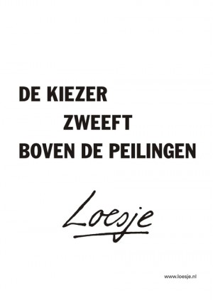 de kiezer zweeft boven de peilingen