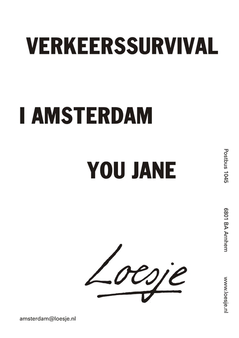 Verkeerssurvival I amsterdam you yane