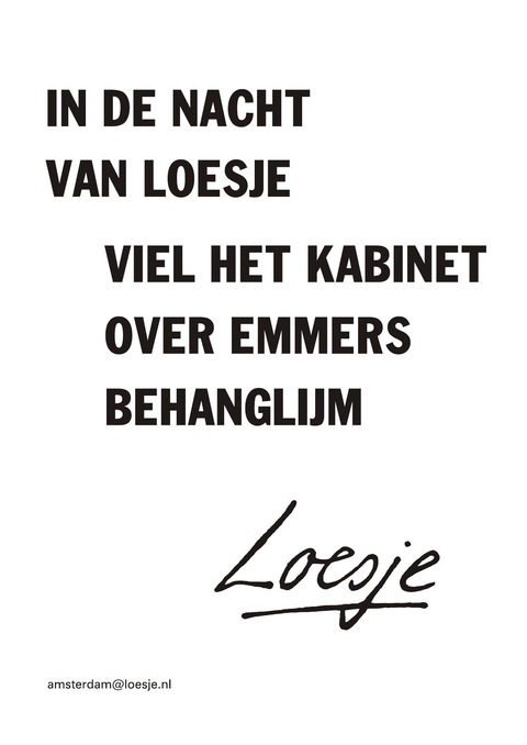 In de nacht van Loesje viel het kabinet over emmers behanglijm
