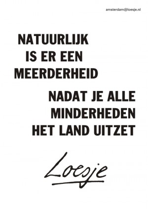 Natuurlijk is er een meerderheid nadat je alle minderheden het land uitzet
