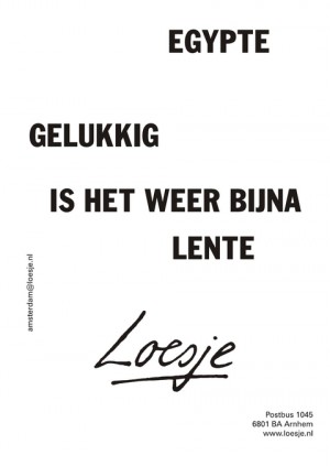 Egypte gelukkig is het weer bijna lente