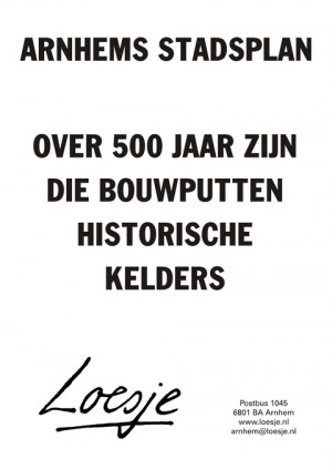 Arnhems stadsplan over 500 jaar zijn die bouwputten historische kelders