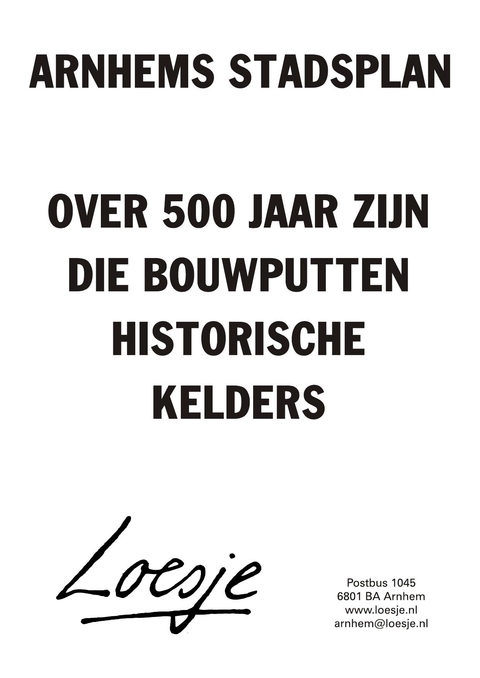 Arnhems stadsplan over 500 jaar zijn die bouwputten historische kelders