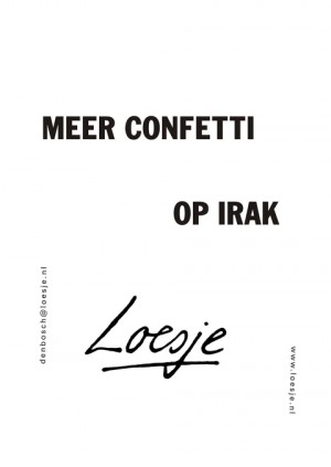 Meer confetti op irak