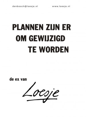 plannen zijn er om gewijzigd te worden de ex van