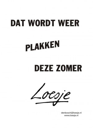 dat wordt weer plakken deze zomer