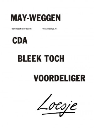 may-weggen cda bleek toch voordeliger