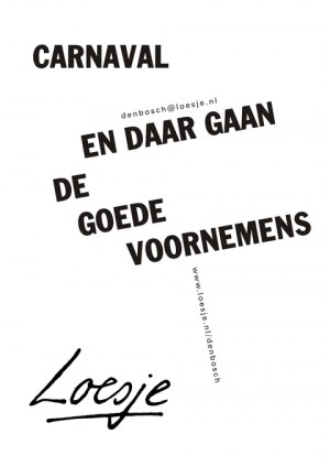 Carnaval en daar gaan de goede voornemens