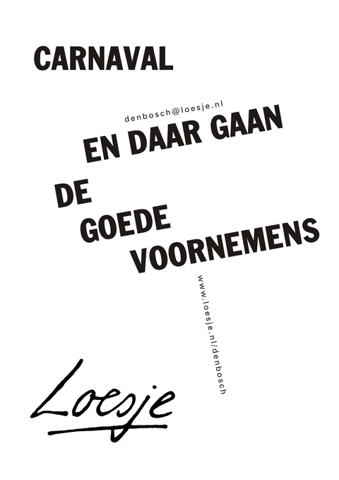 Carnaval en daar gaan de goede voornemens
