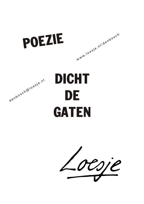Poezie dicht de gaten