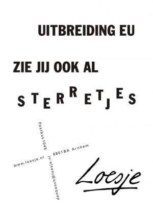 Uitbreiding EU zie jij ook al sterretjes