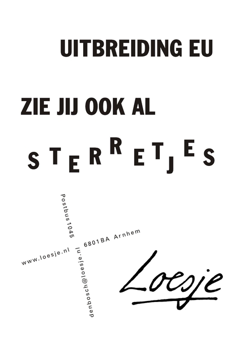 Uitbreiding EU zie jij ook al sterretjes