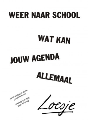 Weer naar school wat kan jouw agenda allemaal