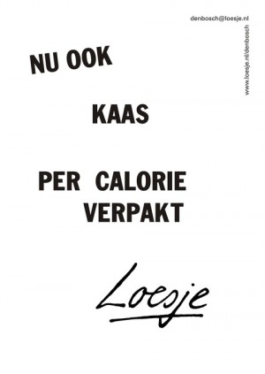 nu ook kaas per calorie verpakt
