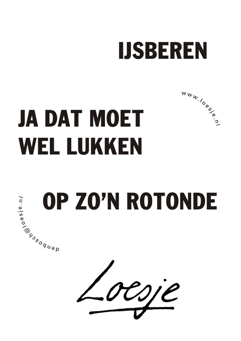 Ijsberen ja dat moet wel lukken op zo’n rotonde