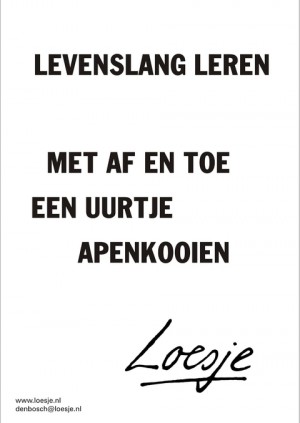 Levenslang leren met af en toe een uurtje apenkooien