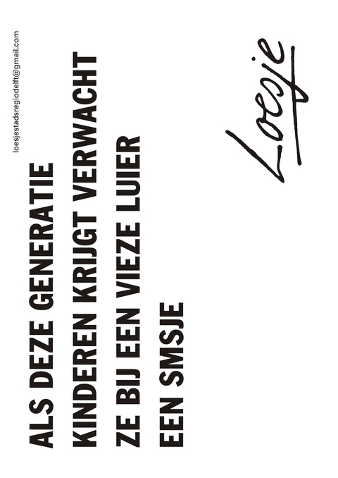 als deze generatie kinderen krijgt verwacht ze bij een vieze luier een  smsje