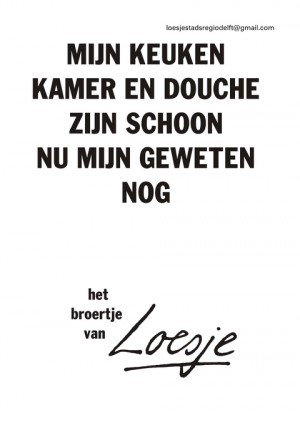 mijn  keuken kamer en douche zijn schoon nu mijn geweten nog