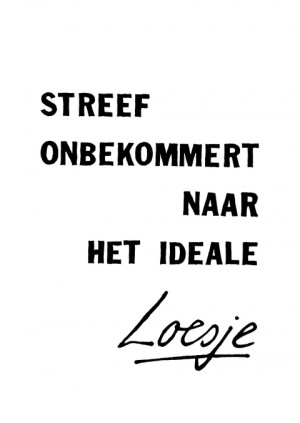 Streef onbekommert naar het ideale