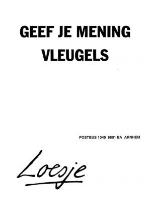 Geef je mening vleugels