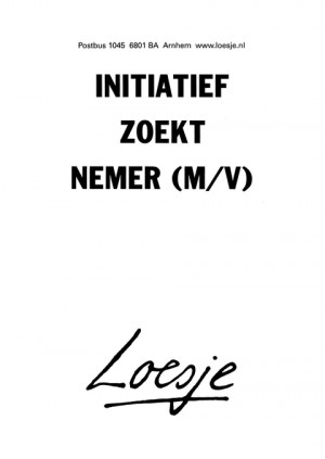 initiatief zoekt nemer (m/v)