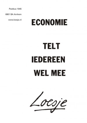 economie telt iedereen wel mee